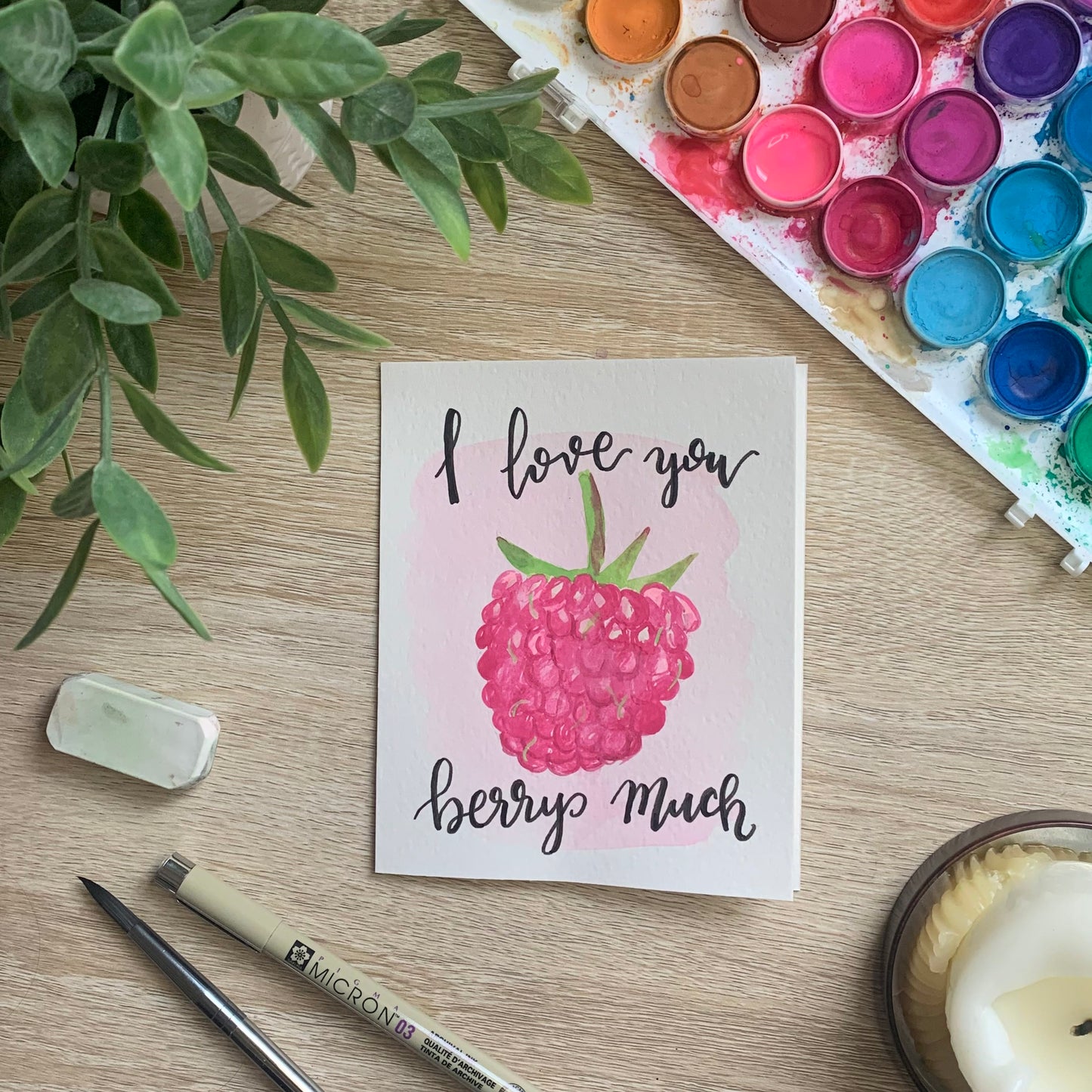 I Love You Berry Much Greeting Card