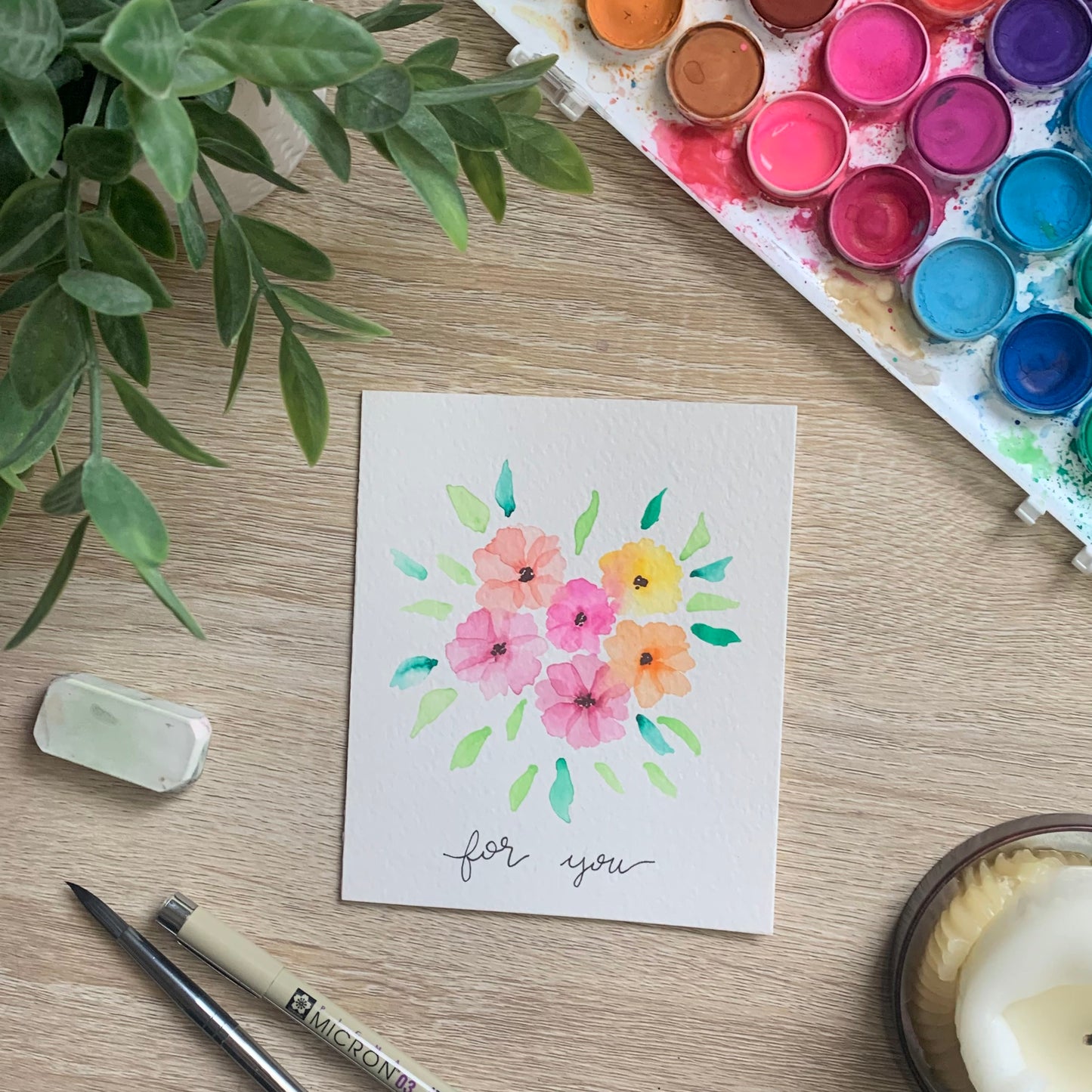 Floral Bouquet For You Greeting Card