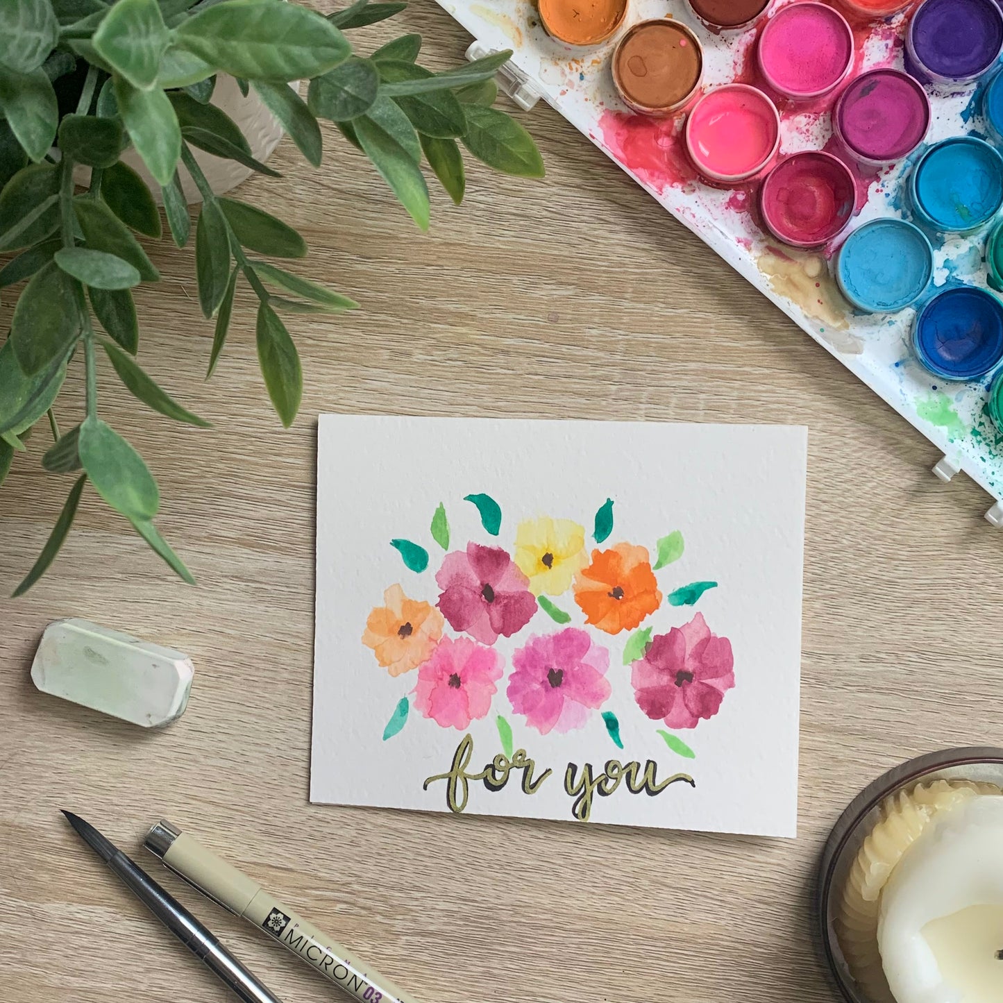 Floral Bouquet For You Greeting Card