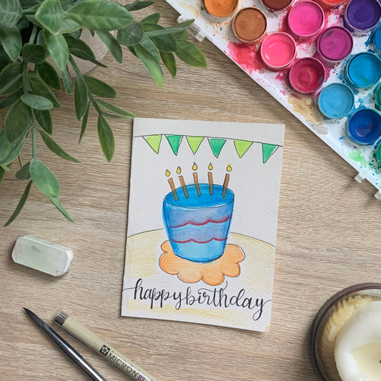 Birthday Cake Greeting Card