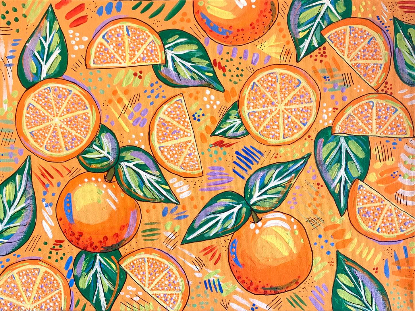 Original Painting- Oranges (12"x16")