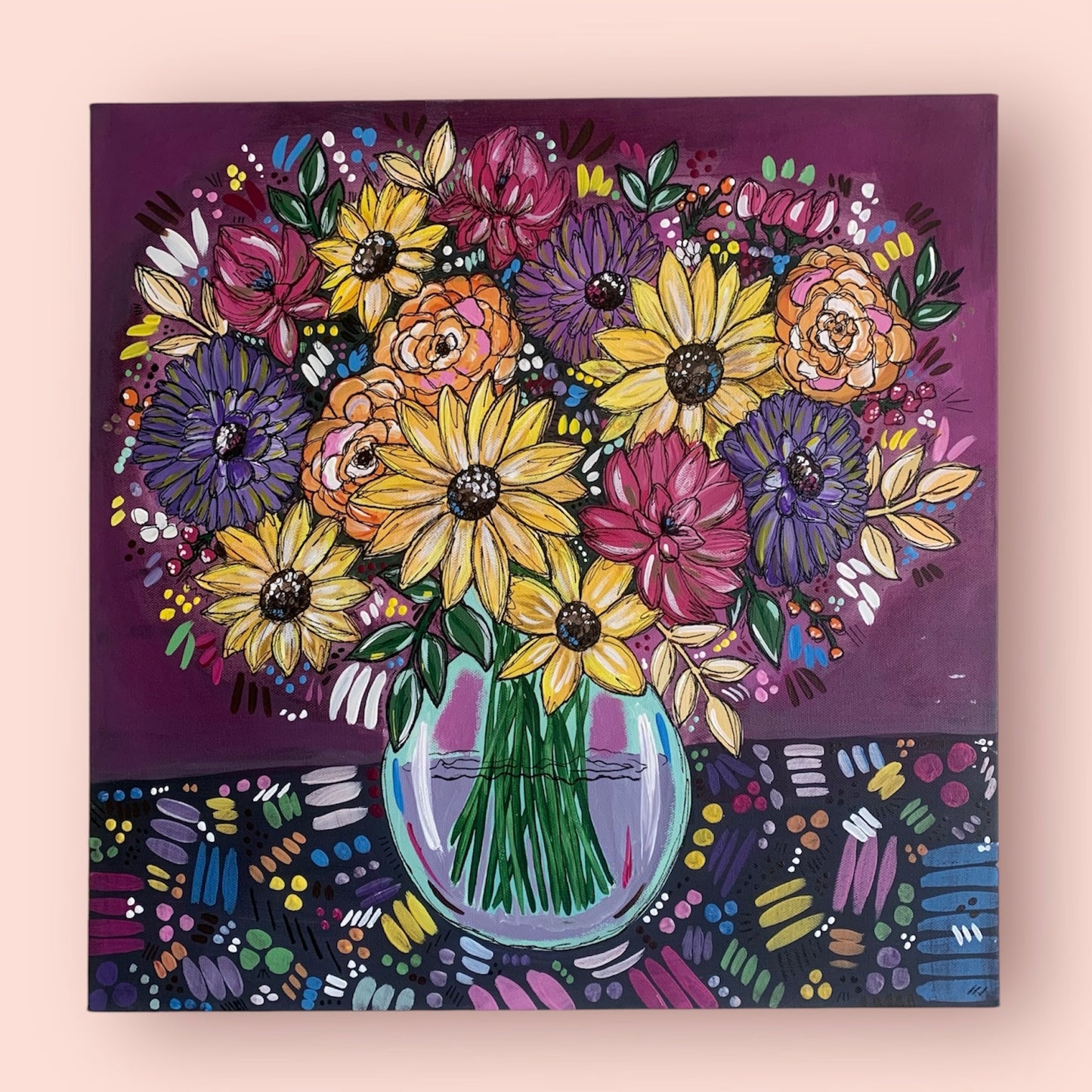 Original Painting- Fall Vase (20"x20")