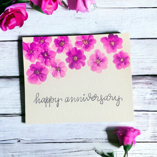 Floral Anniversary Greeting Card