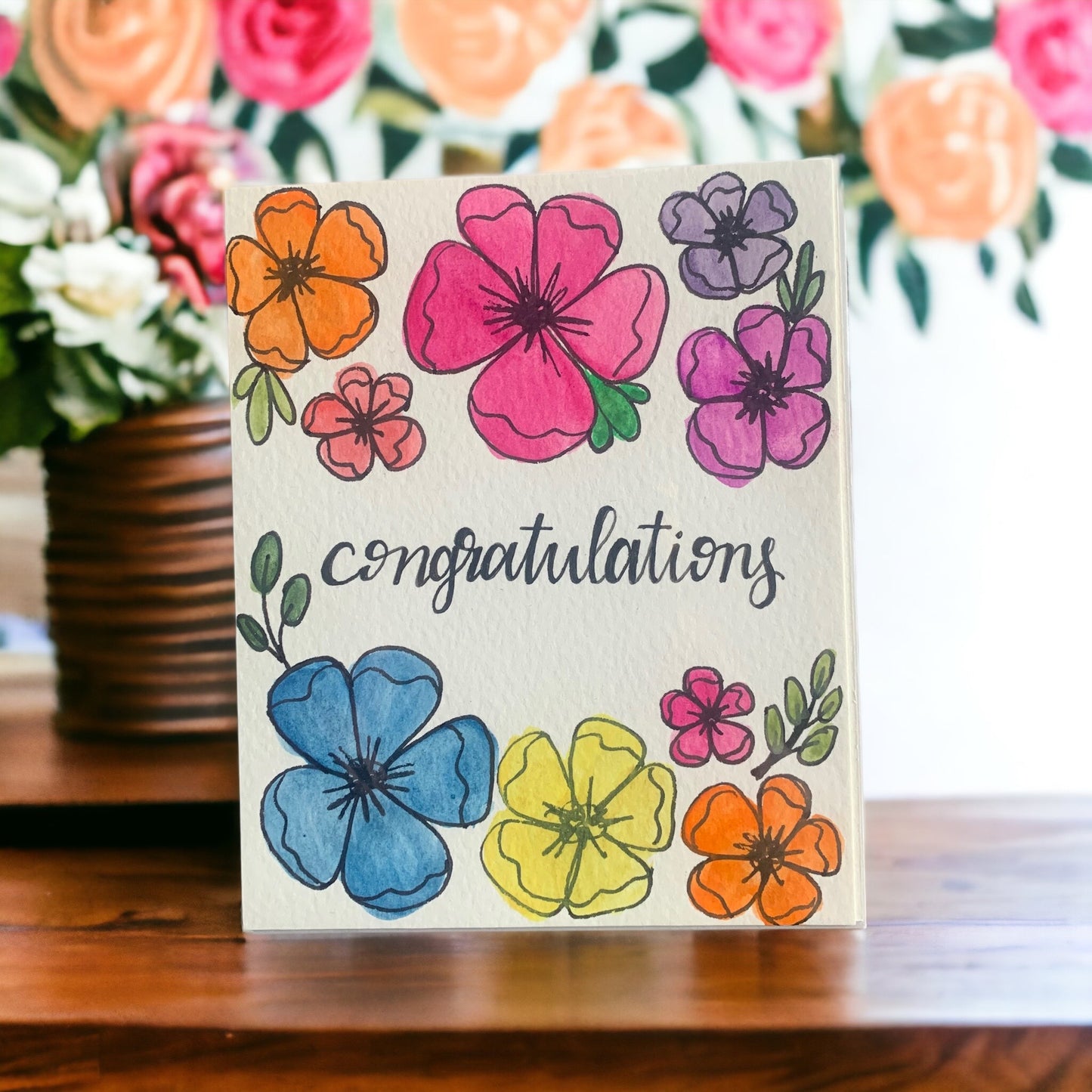 Floral Congratulations Greeting Card