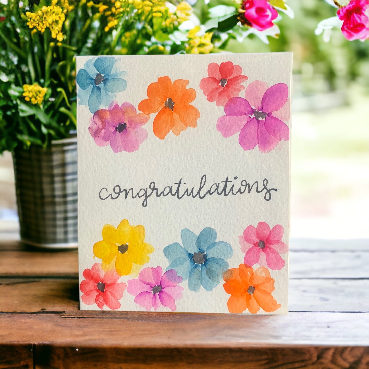 Floral Congratulations Greeting Card