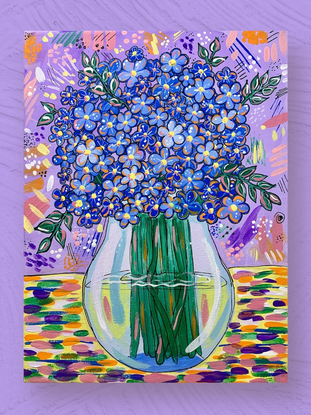 Original Painting- Forget Me Not (9”x12”)