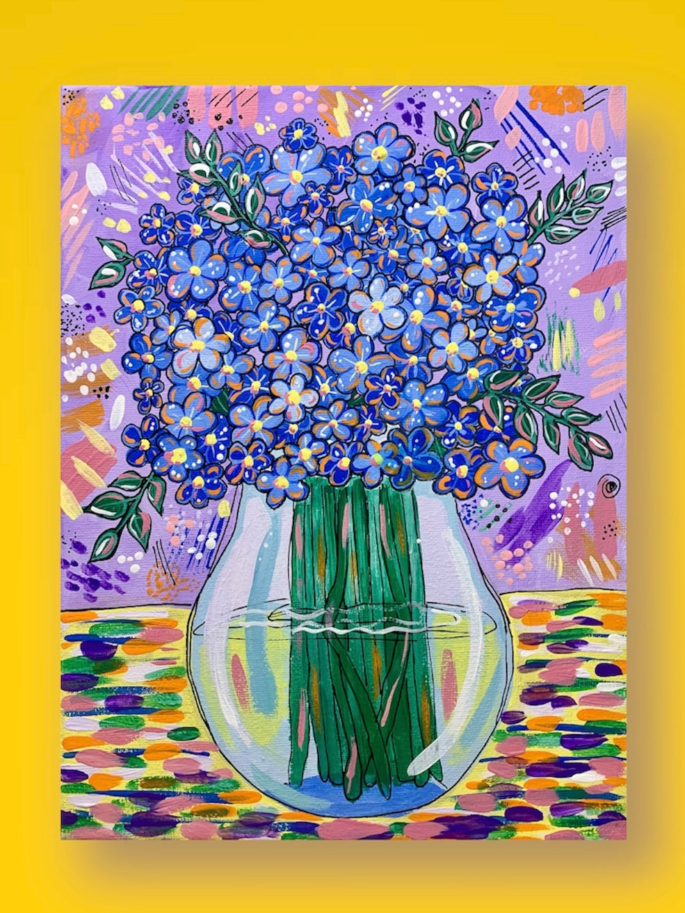 Original Painting- Forget Me Not (9”x12”)