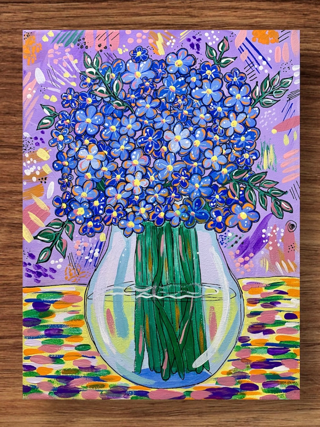 Original Painting- Forget Me Not (9”x12”)